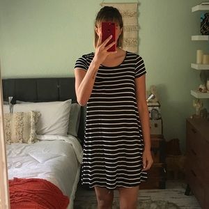 Stripped Casual Dress